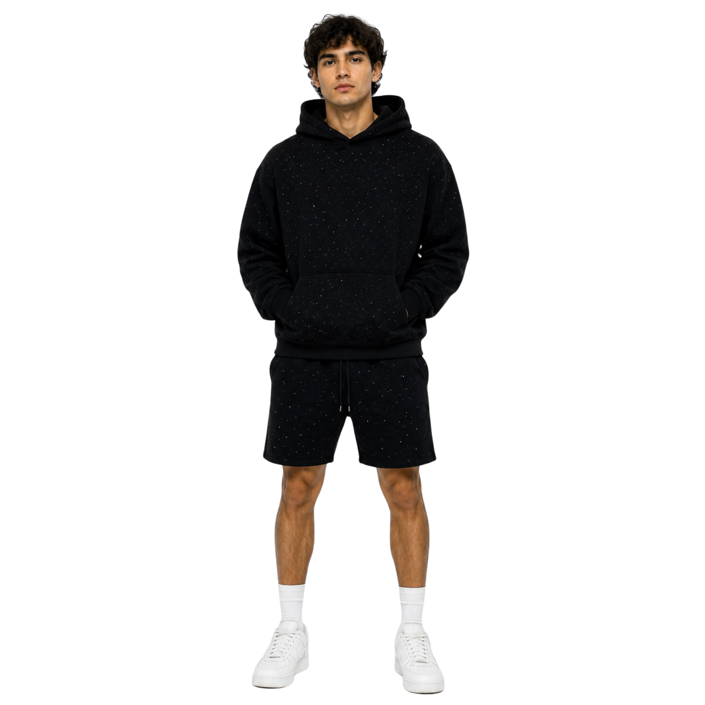 Full Black set / Hoddie - Short